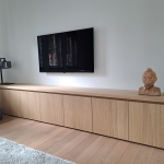 2 TV meubel eik fineer geborsteld